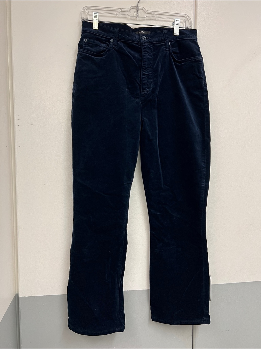 7 For All Mankind 7FAM Navy Blue Velvet Pants Women’s 30